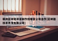 赣州区块链项目制作找哪家公司合作[区块链技术开发有限公司]