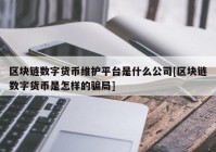 区块链数字货币维护平台是什么公司[区块链数字货币是怎样的骗局]