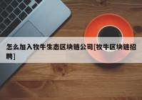 怎么加入牧牛生态区块链公司[牧牛区块链招聘]